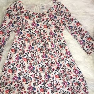 Old Navy floral 3/4 length sleeve dress